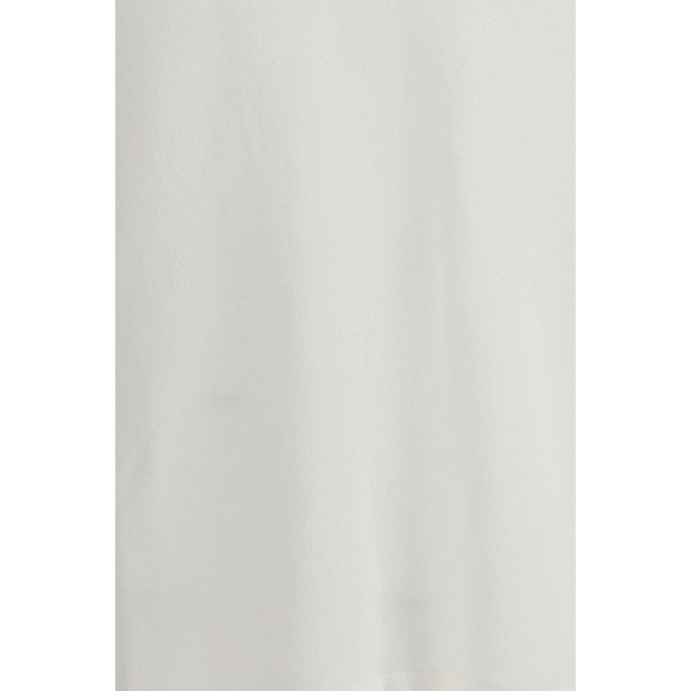 A white linen t-shirt with short sleeves