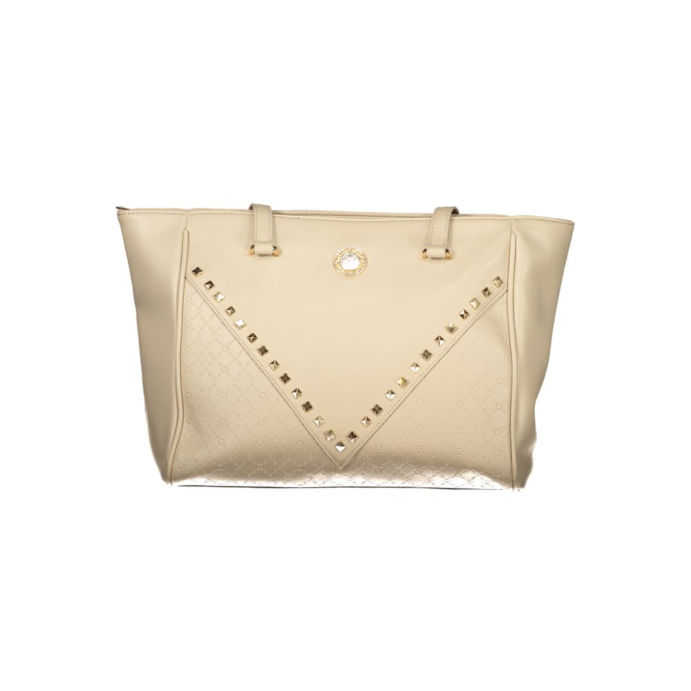 Gold handbag with studded detailing