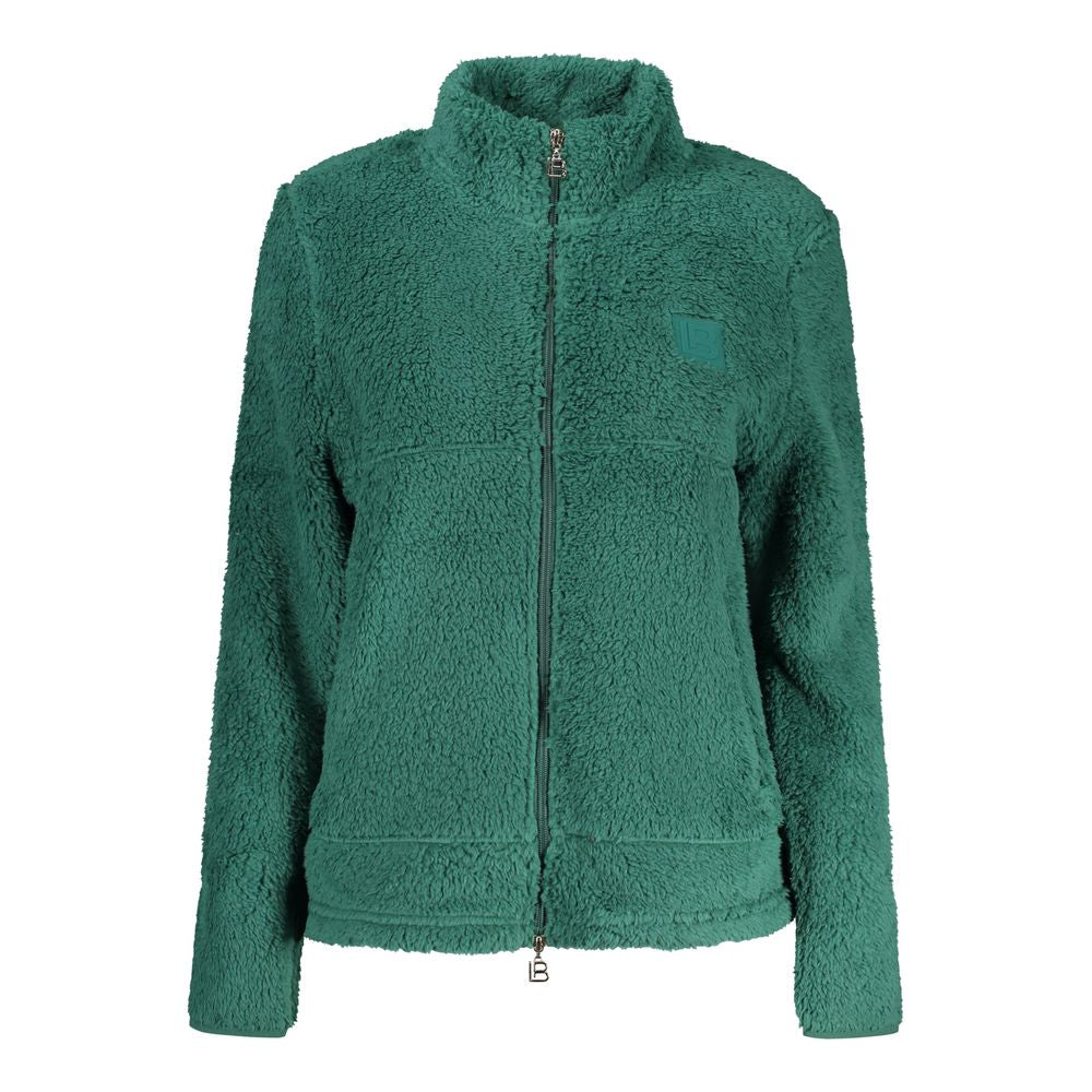 Green fleece jacket with zipper
