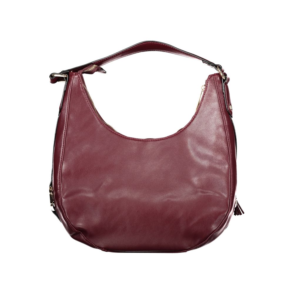 Red leather crossbody bag