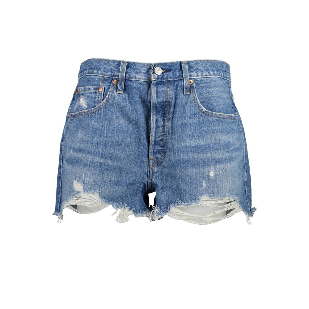 Pair of distressed denim shorts