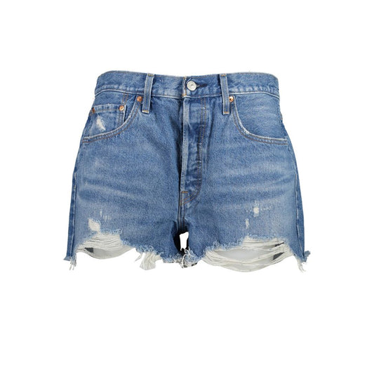 Pair of distressed denim shorts