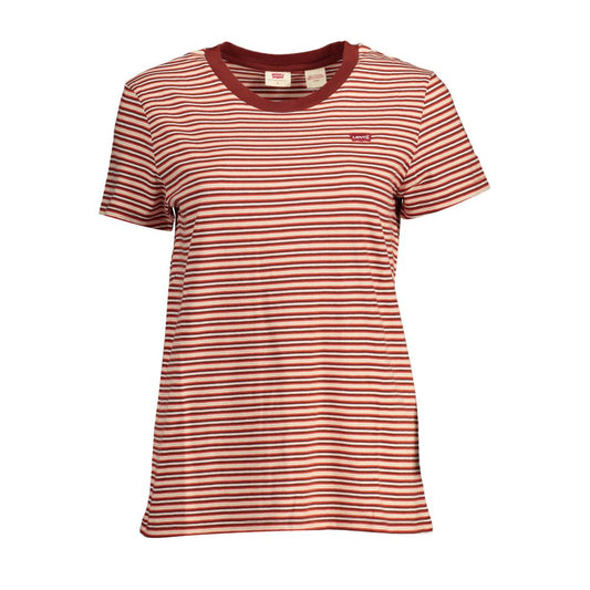 Red and white striped short sleeve shirt