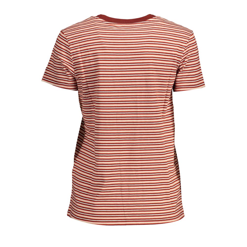 Red and white striped short sleeve shirt