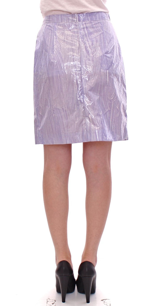 Skirt with shiny texture