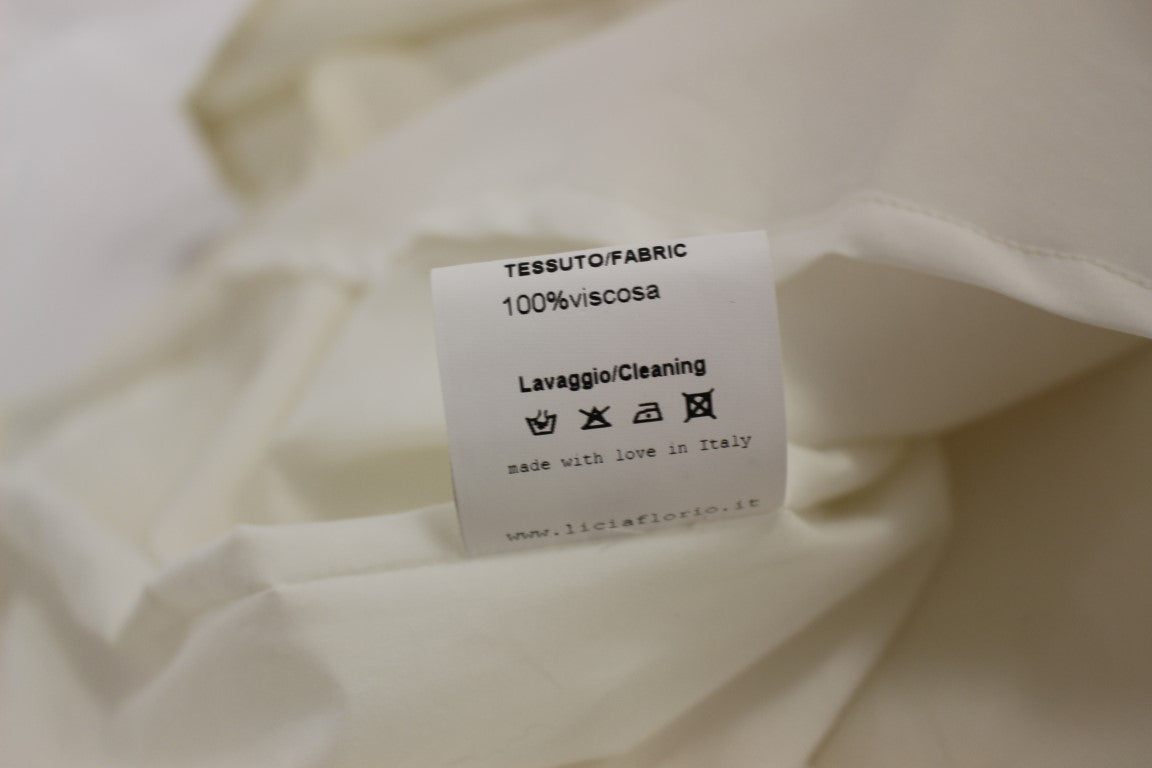 Fabric tag on white material