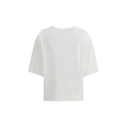 A white cotton t-shirt with short sleeves