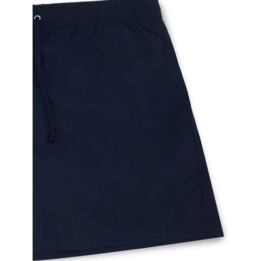 Navy blue shorts with drawstring waistband