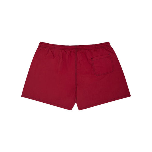 Red shorts with pocket on front