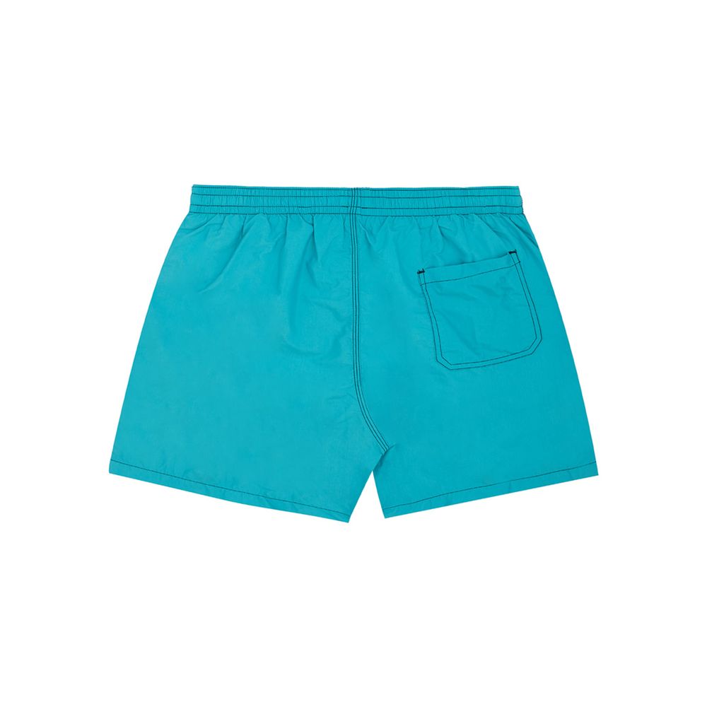 Blue shorts with pocket on front