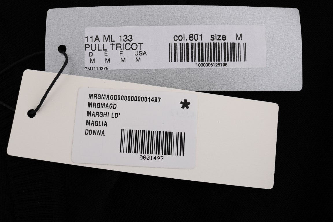 White tag on a black surface with barcode and text