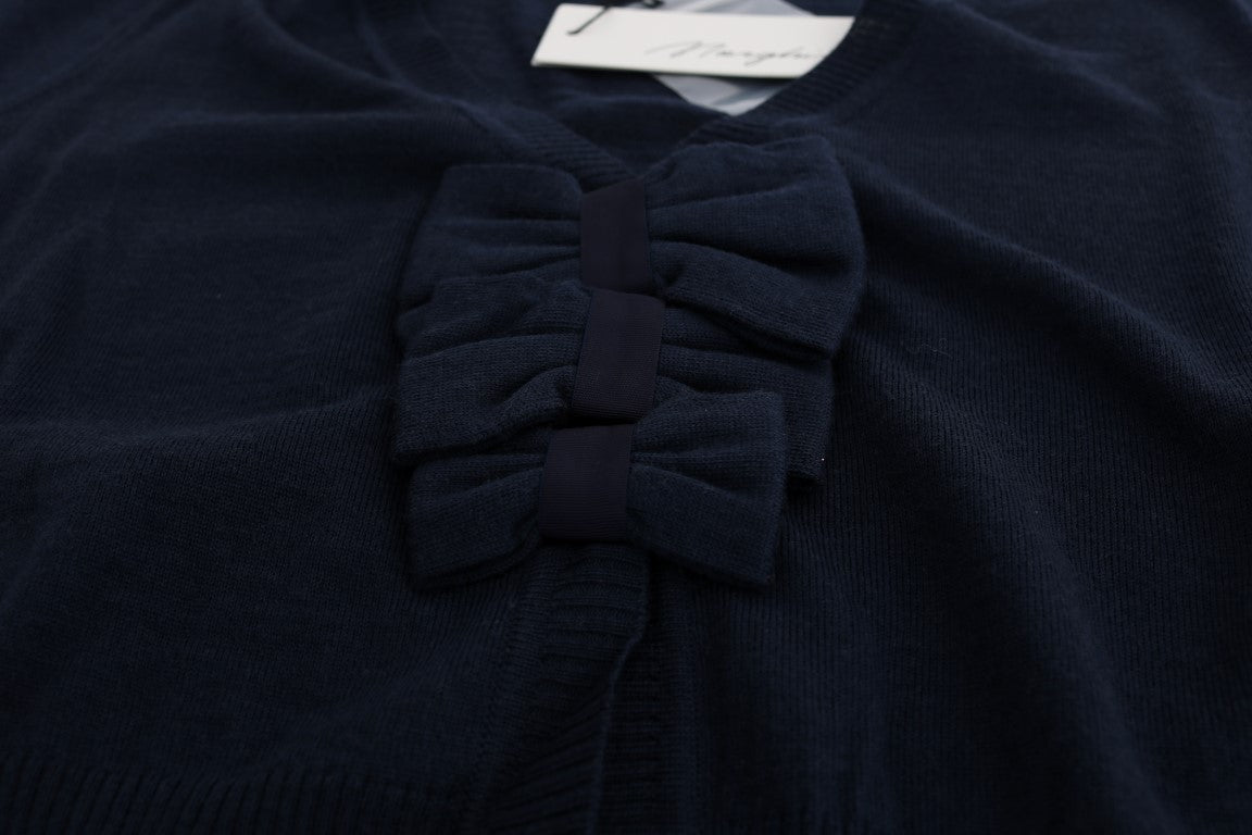 Black sweater with torn seam on front