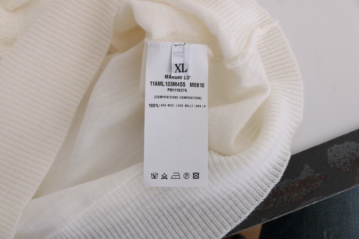 White tag on fabric