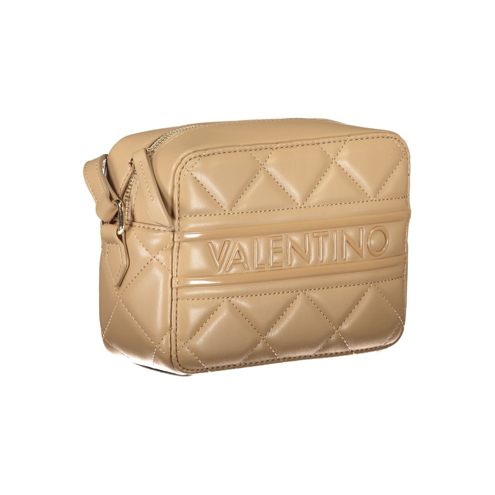 Small quilted leather bag with brand name on front