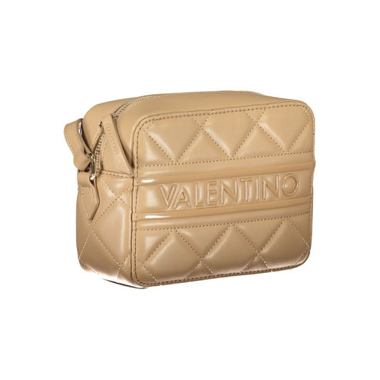 Small quilted leather bag with brand name on front