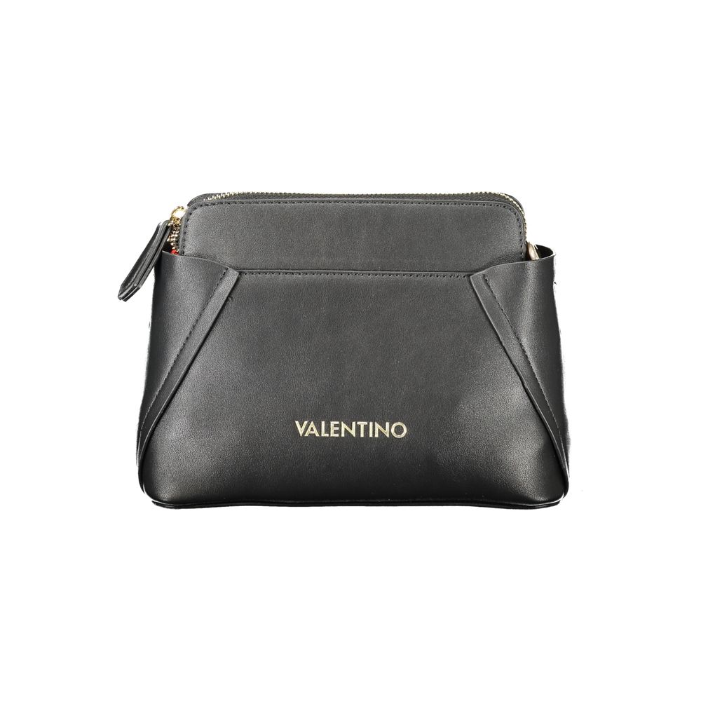 Black leather wallet with gold branding