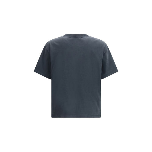 Navy blue short sleeve t-shirt with crew neckline