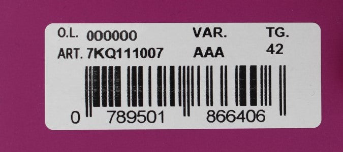 Barcode label on package