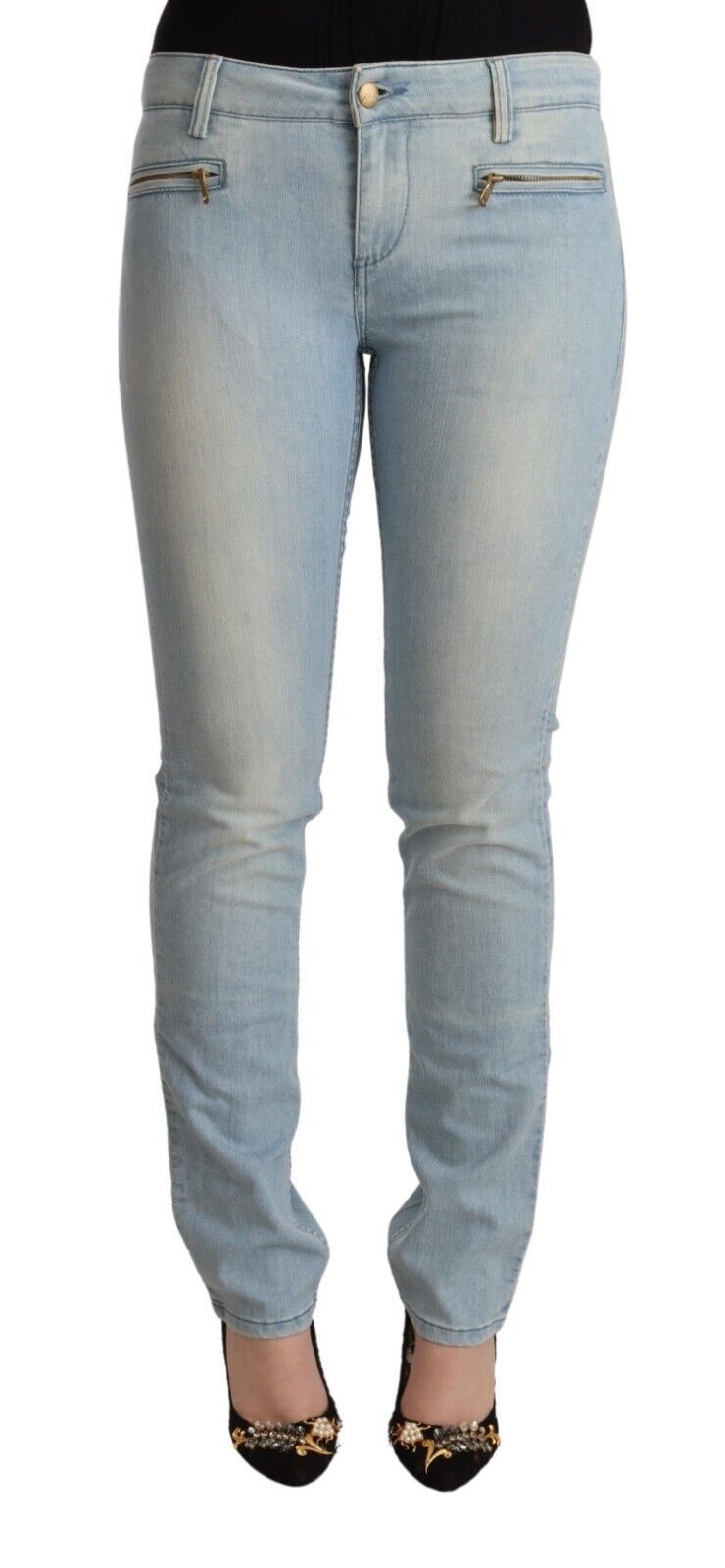 Pair of blue jeans on a mannequin