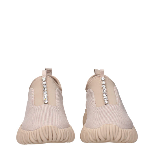 Tan suede slip on shoes with embellished straps