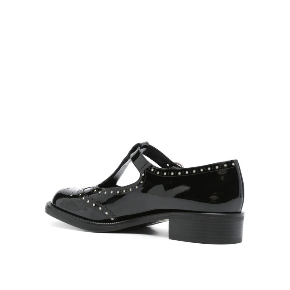 Black ankle boot with studded detailing