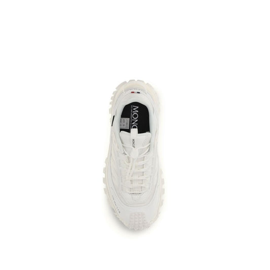 A pair of white athletic sneakers with a polyamide upper