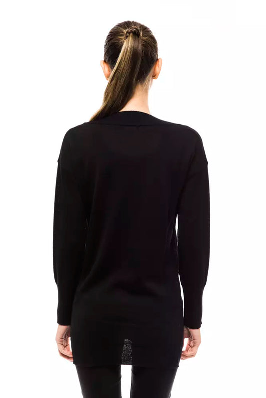 Black long sleeve top on a woman
