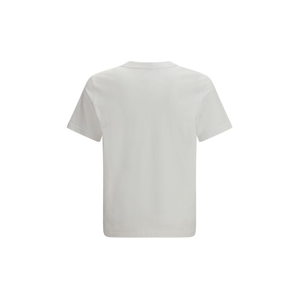 A white cotton t-shirt with short sleeves