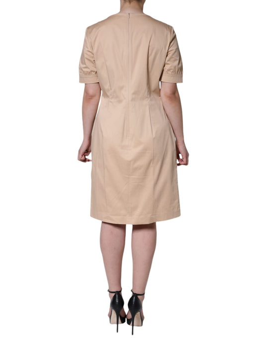 Tan dress with back zipper