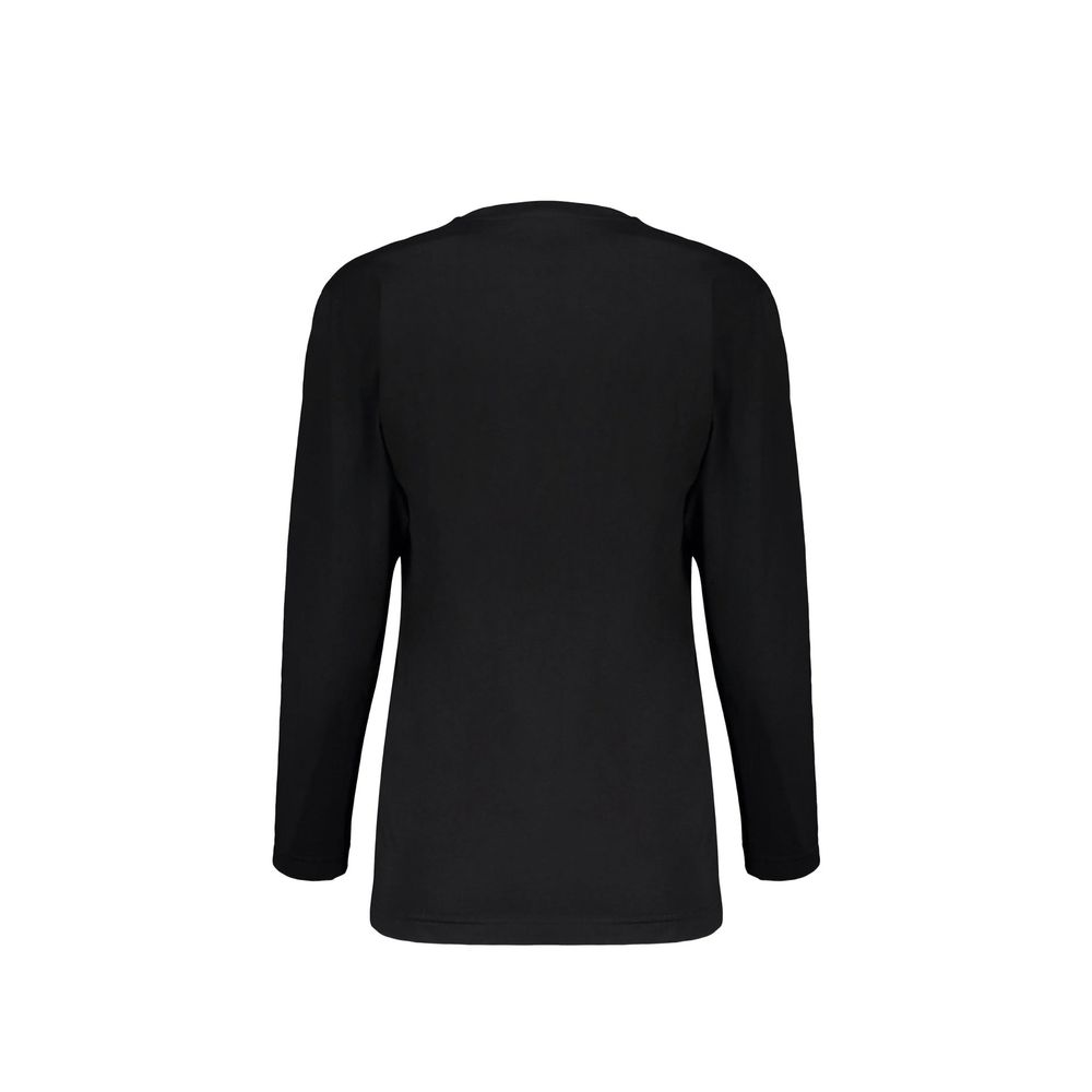 Black long sleeve shirt on a hanger