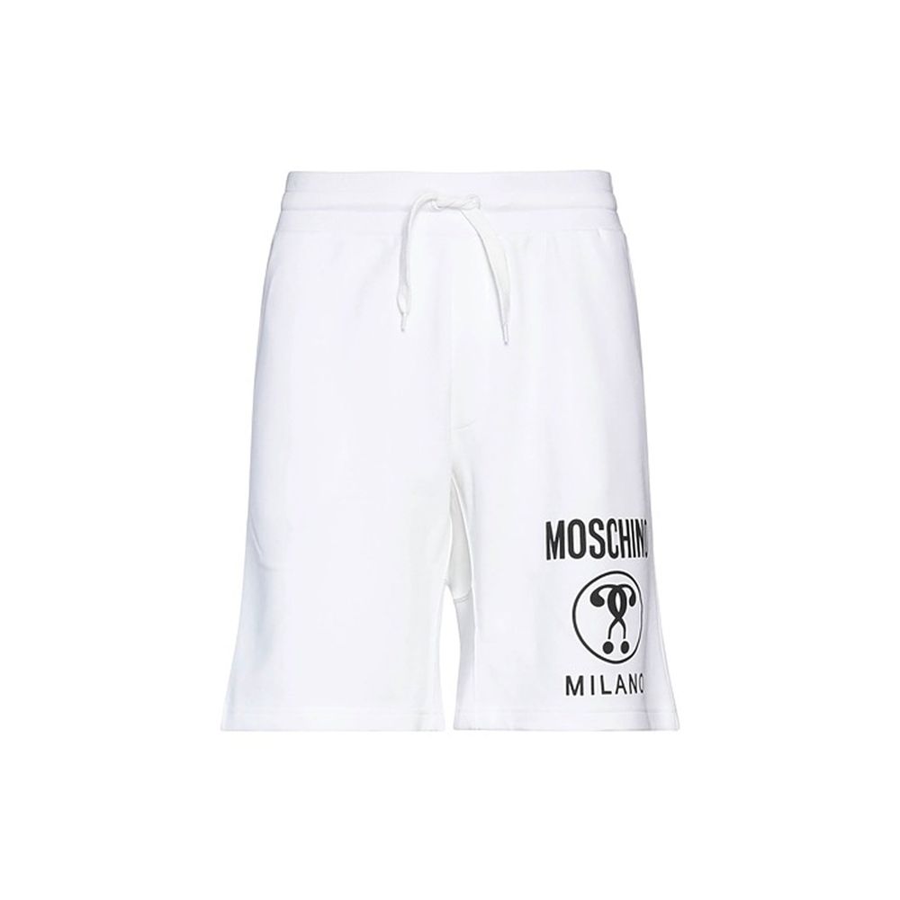 White shorts with black writing on them