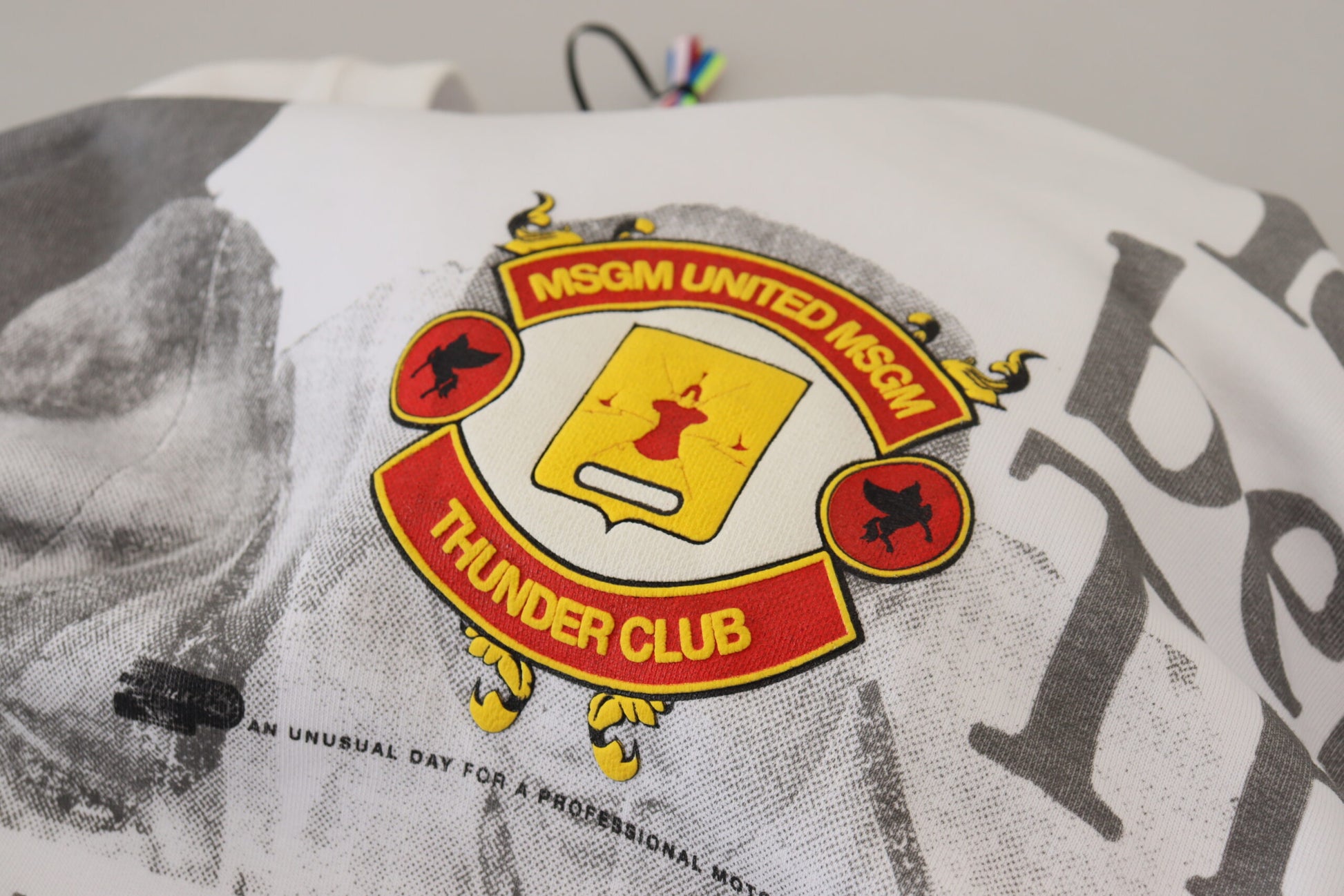 Manchester United soccer jersey with crest and sponsor logos
