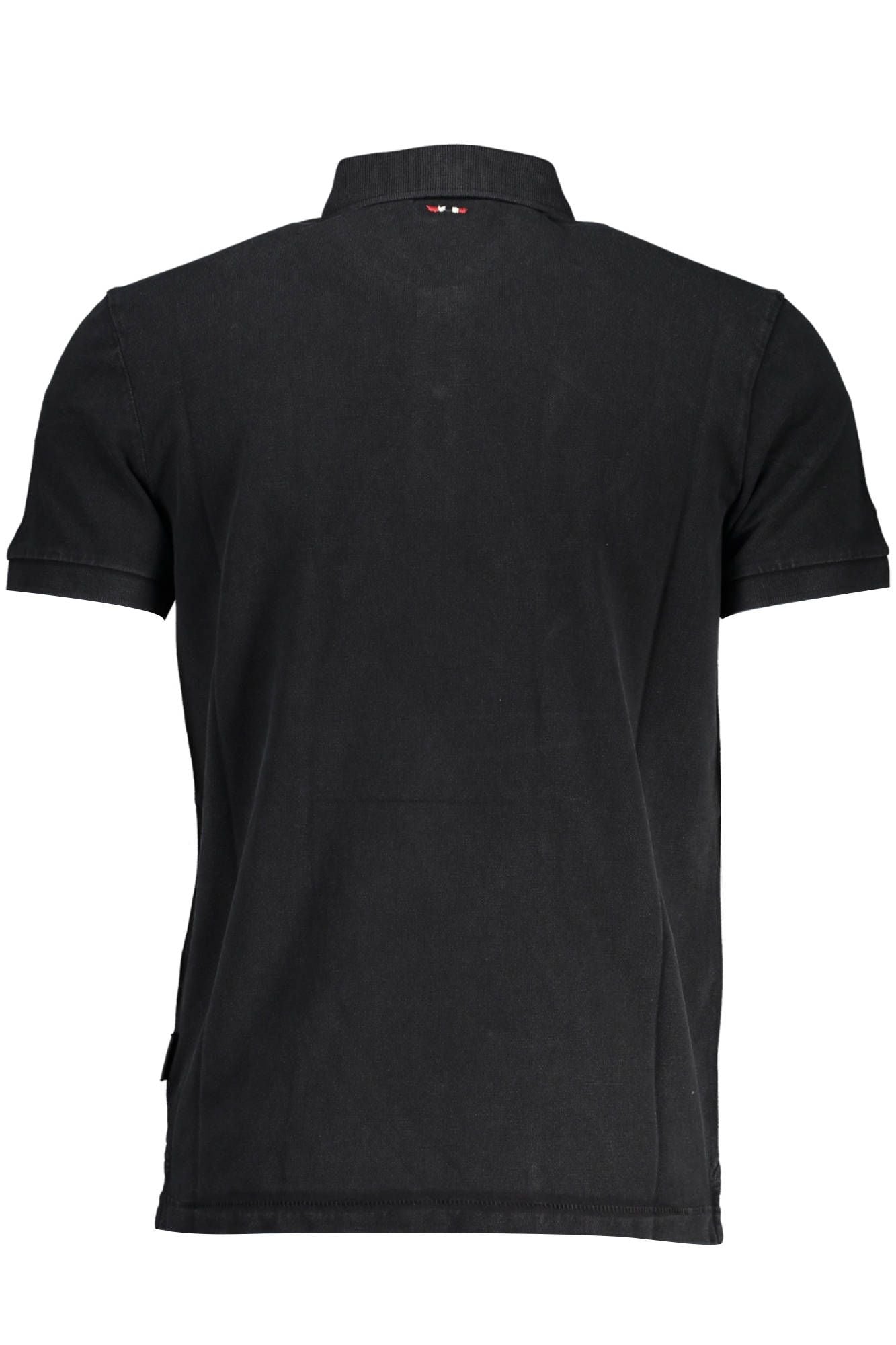 Black polo shirt on hanger