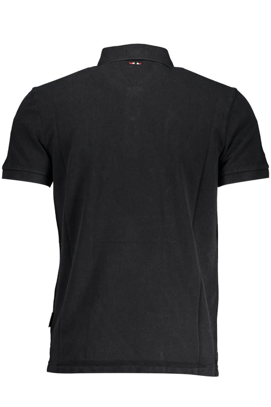 Black polo shirt on hanger