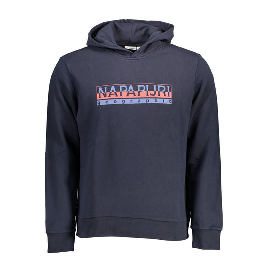 Dark blue hoodie with red and white lettering
