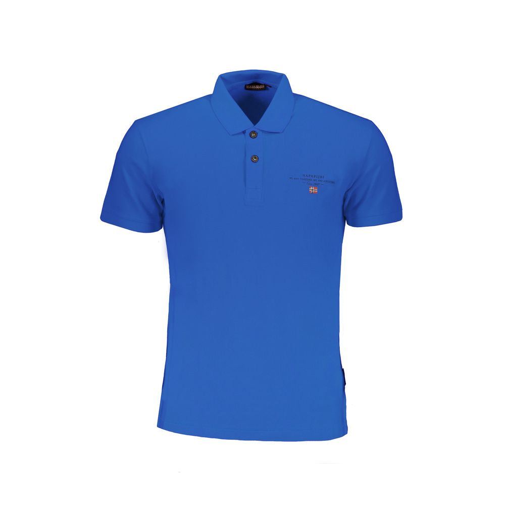Blue polo shirt on a mannequin