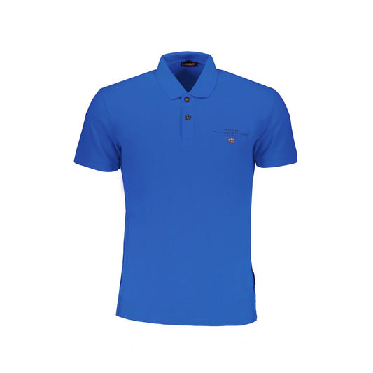 Blue polo shirt on a mannequin