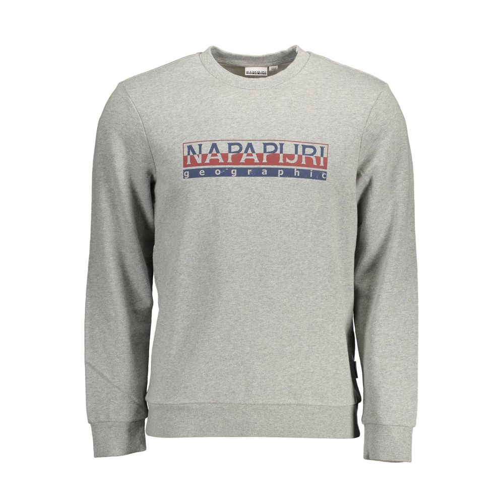Grey sweatshirt with red lettering