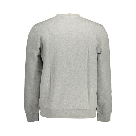 Grey sweatshirt on hanger