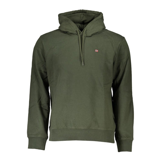 Green hooded sweatshirt with zipper