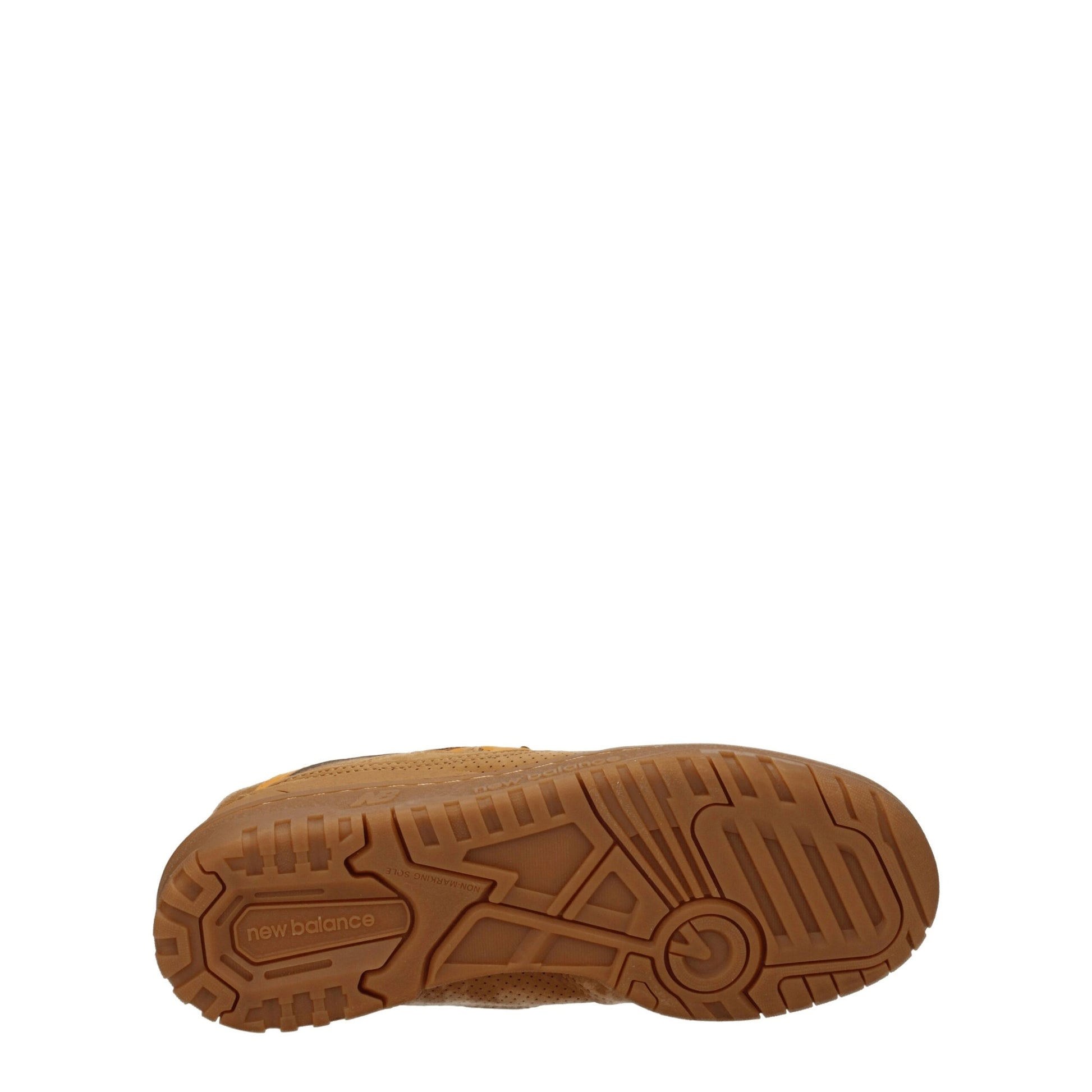 A single brown leather sneaker with a logo on the side, displayed against a white background