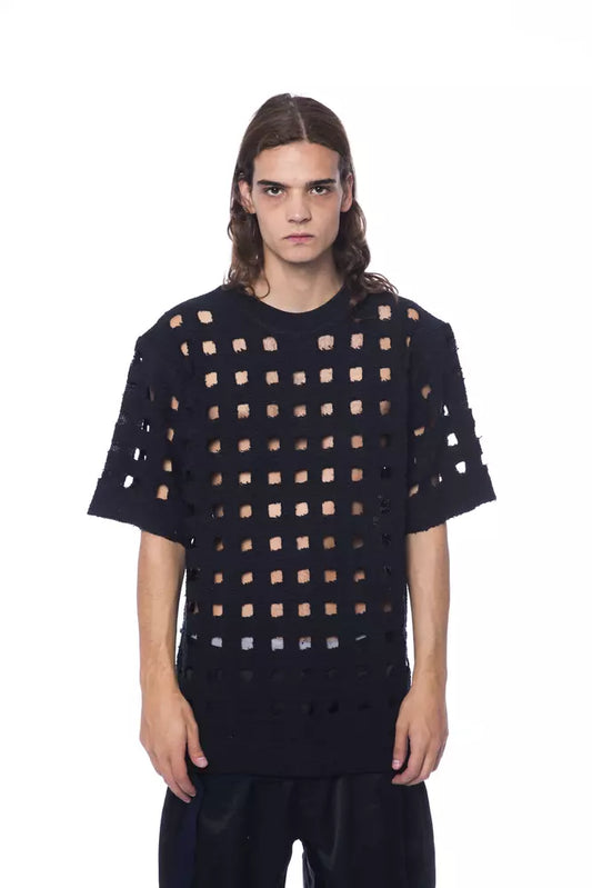 Black hoodie with holes in front