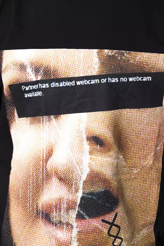 Woman's face on a t-shirt with text overlay