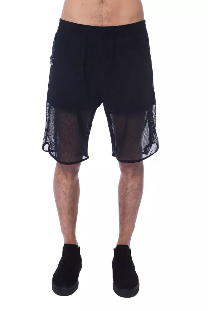 Men's shorts with sheer mesh panels