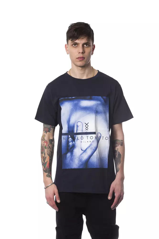 Man wearing graphic t-shirt
