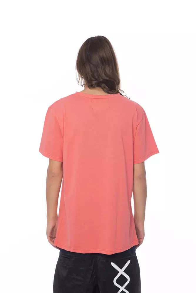 Pink t-shirt on a person