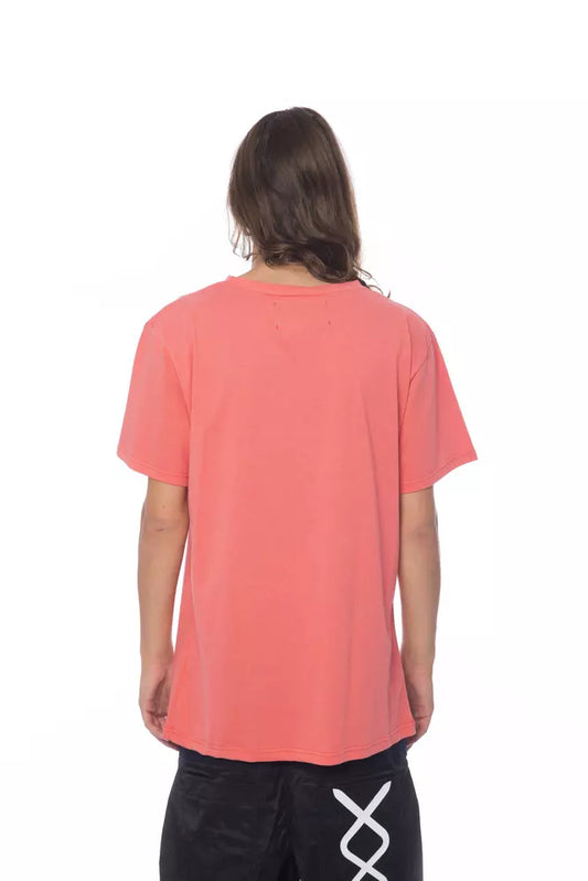 Pink t-shirt on a person