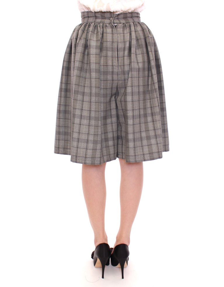 Plaid skirt worn by a woman