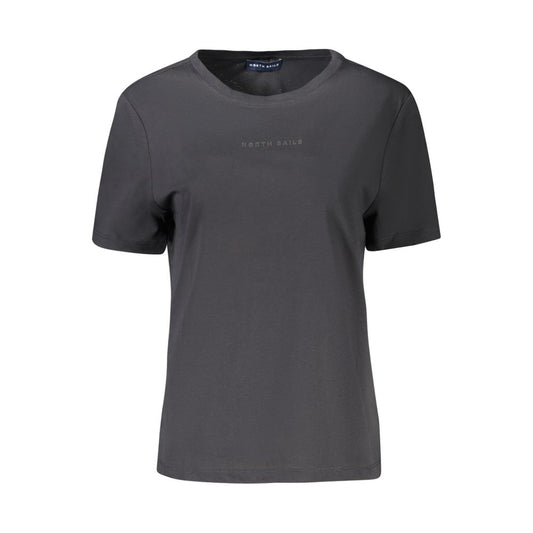 Short sleeved dark t-shirt on a mannequin