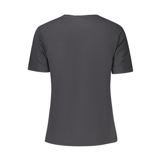 Navy blue short sleeve t-shirt on a mannequin